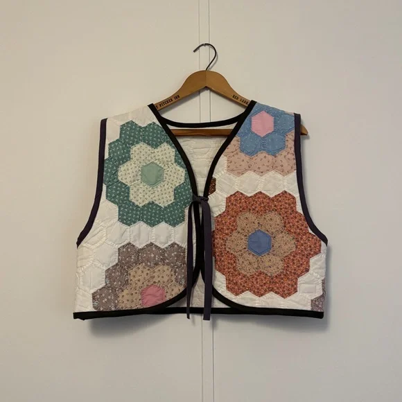 Patchwork Quilted Vest - Multicolor - Picture 1 of 5